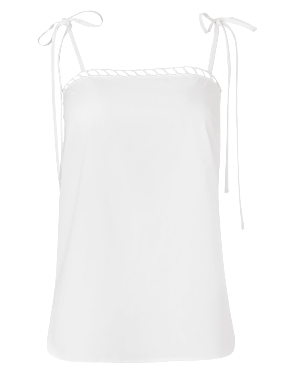 SCHINOUSA CUT-EMBROIDERED STRAP TOP