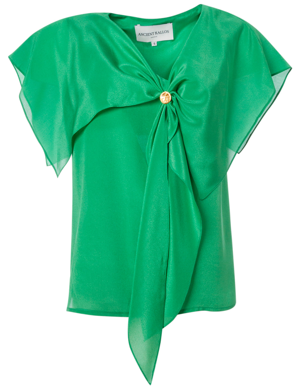 ALKIONI SILK SAILOR KNOT ANCHOR EMBELISHED TOP