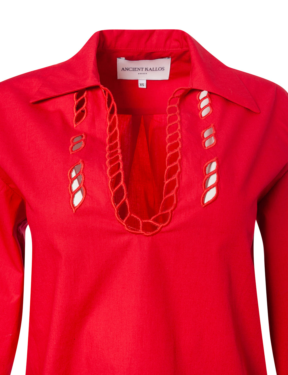 SCHINOUSA CUT-EMBROIDERED SHIRT DRESS