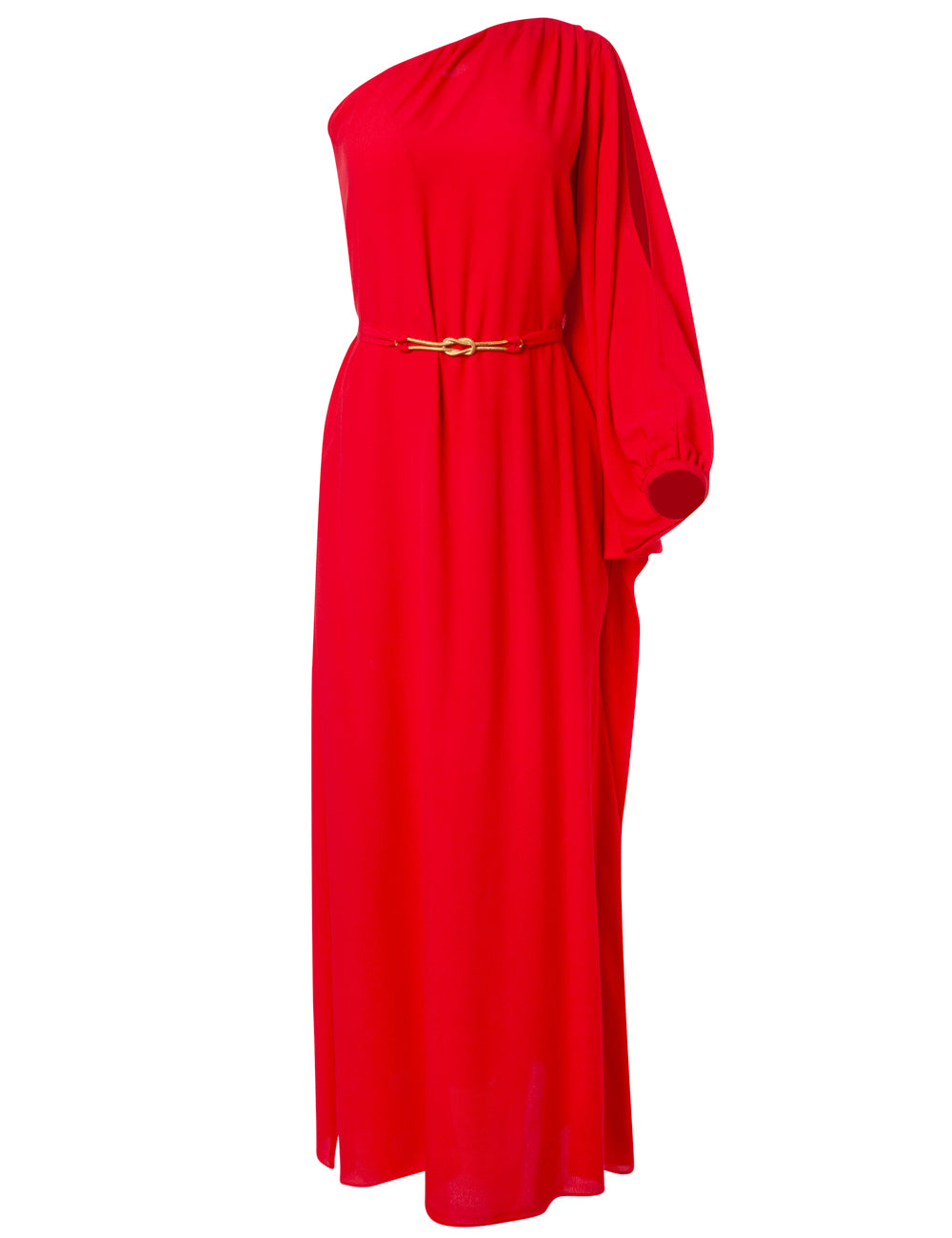 NIRIIS ONE-SHOULDER MAXI DRESS WITH JEWELRY BELT