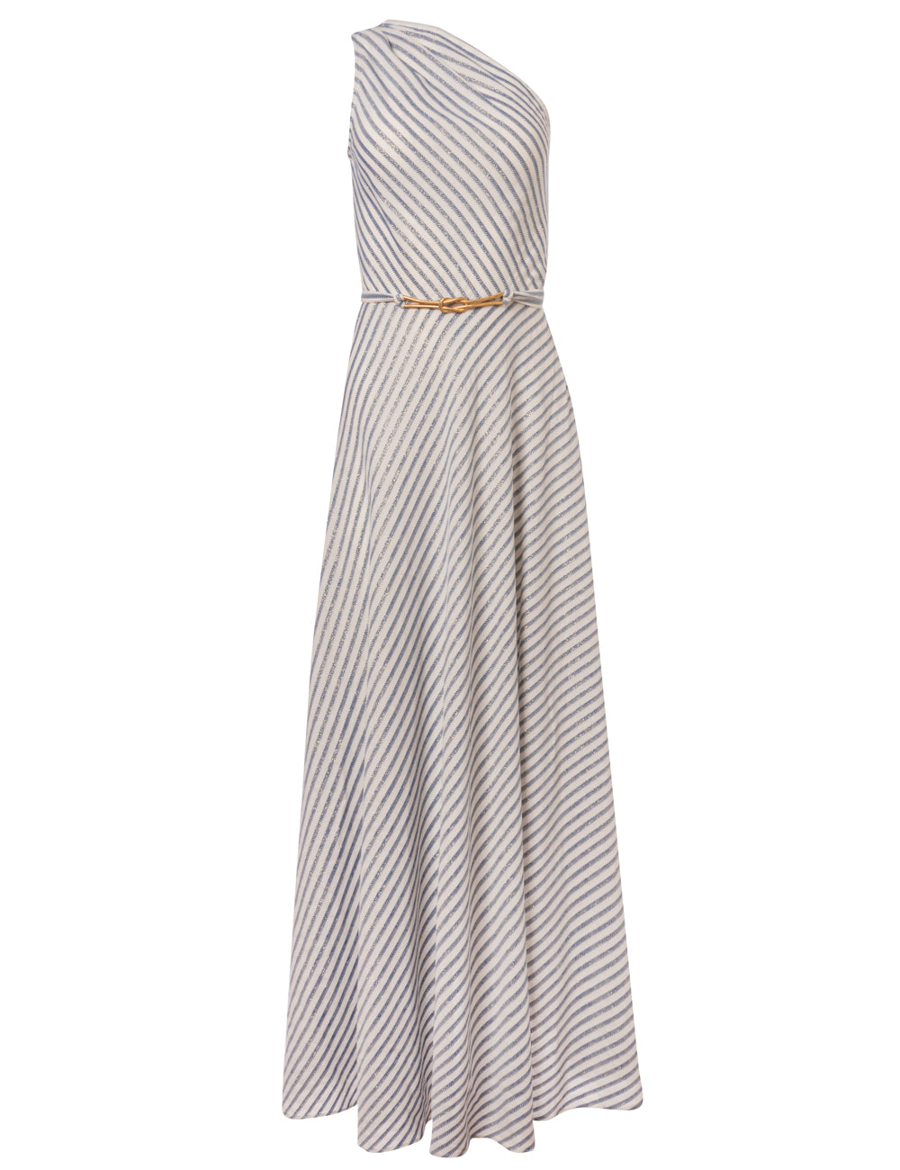 RIVIERA ONE SHOULDER DRESS WITH REMOVABLE JEWELRY BELT