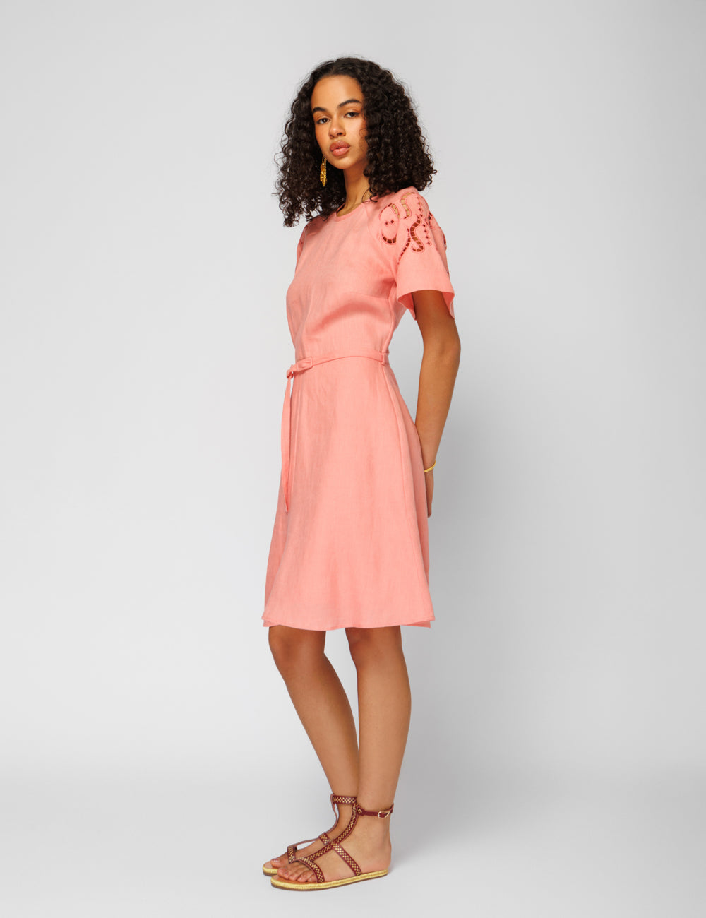 IPHIGENIA CUT EMBROIDERED MINI DRESS - WEB EXCLUSIVE