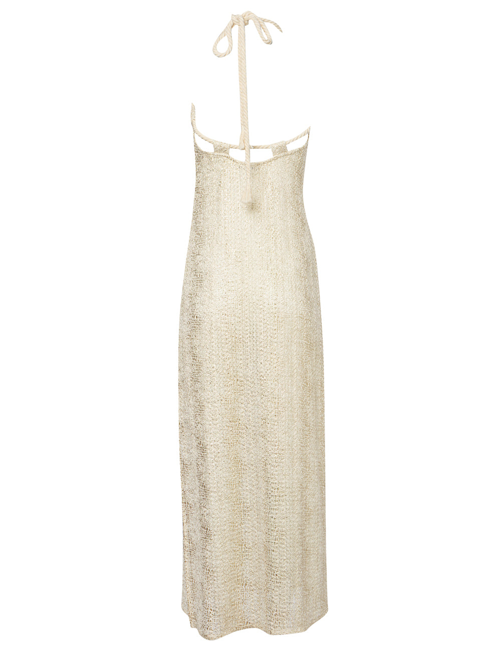 ILIA GOLDEN ROPE-HALTER DRESS