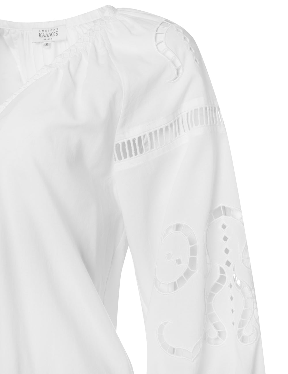 IPHIGENIA CUT EMBROIDERED BLOUSE - WEB EXCLUSIVE