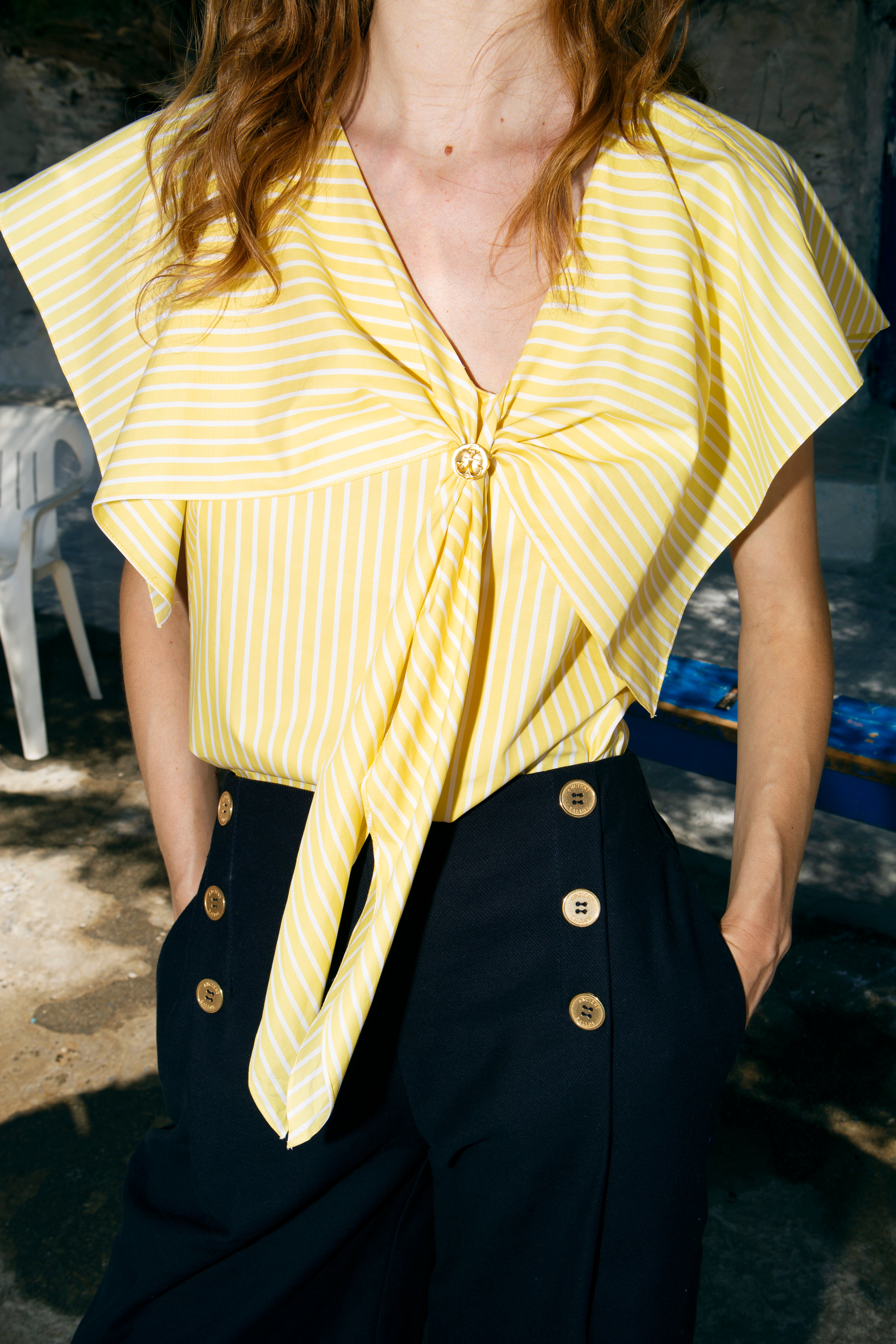 ALKIONI SAILOR KNOT ANCHOR EMBELISHED TOP
